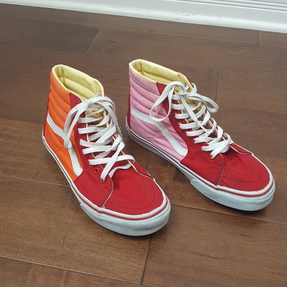 color block vans high top